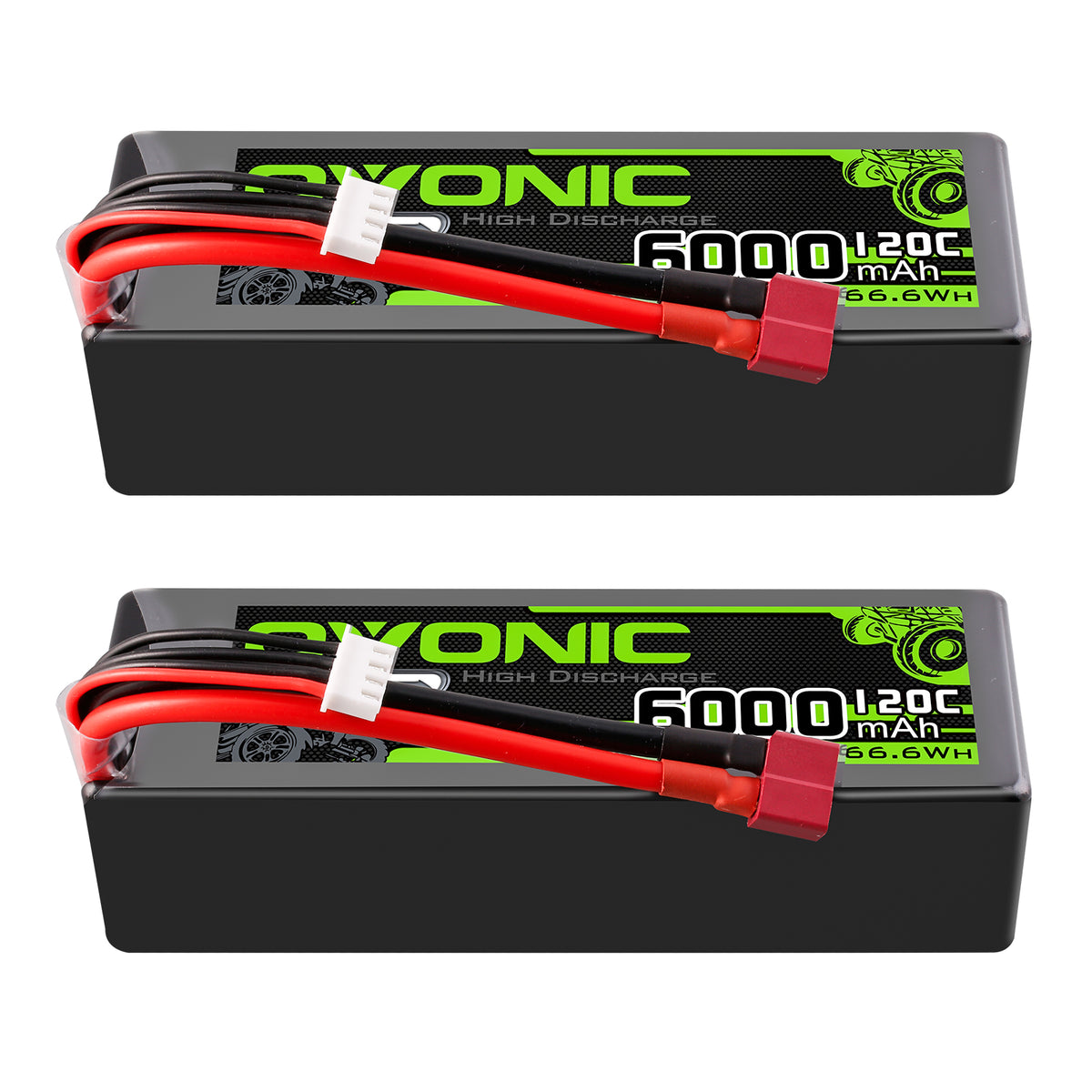 2 × OVONIC 3S Lipo Battery 6000mAh 120C 11.1V RC Lipo Battery with Deans T Plug for RC Vehicles Car RC Truck