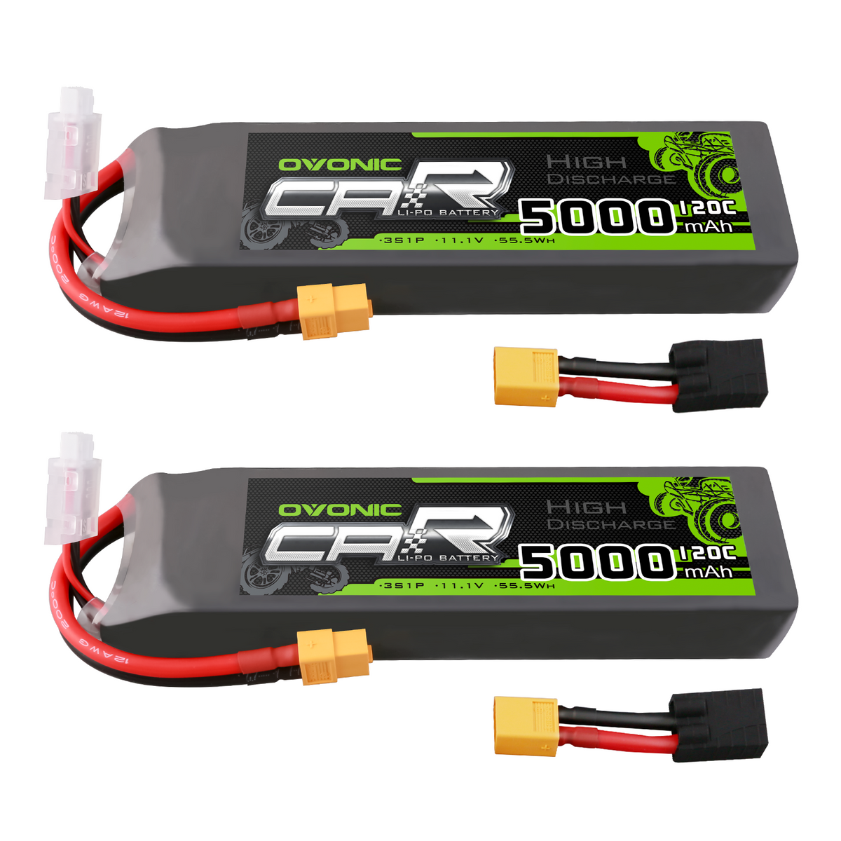 OVONIC 3S 120C 11.1V 5000mAh LiPo Battery Pack With TRA Plug