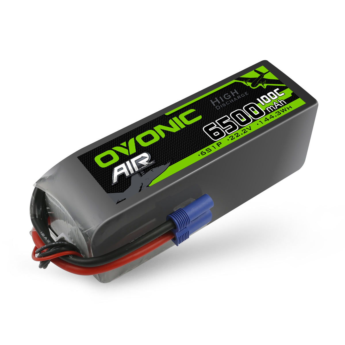 Ovonic 100C 22.2V 6500mAh 6S Lipo Battery with EC5 for 1/7 1/8 Arrma Car & 1/8 Scale RC Airplane Helicopter & Large Multirotors