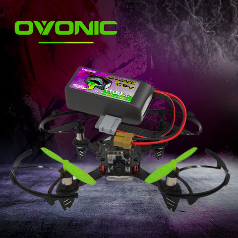 2 × Ovonic Rebel 2.0 130C 6S 1100mah Lipo Battery 22.2V Pack with XT60 Plug for FPV Racing