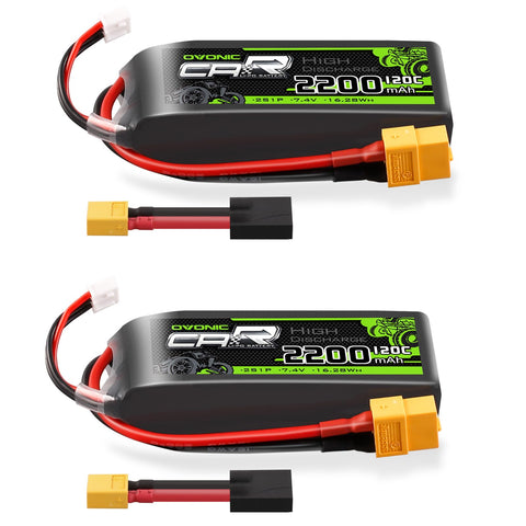 Ovonic 2S Lipo Battery 2200mah 120C 7.4V RC CAR Lipo Battery