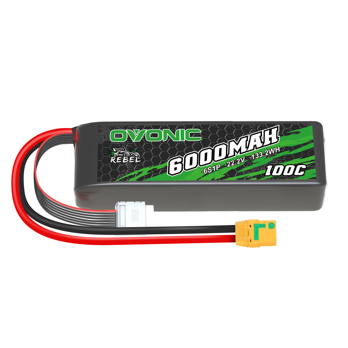 Ovonic 6S Lipo Battery 6000mAh 6S1P 100C 22.2V Long Range Lipo Battery with XT90