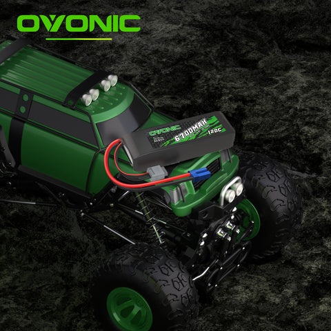 Ovonic 120C 6700mAh 4S LiPo Battery 14.8V with EC5 Plug for 1/8 scale RC cars