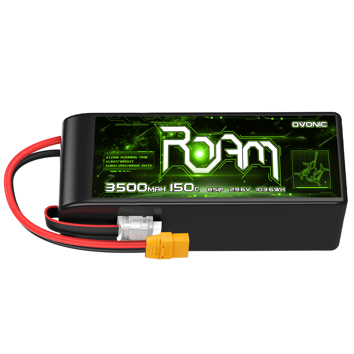 Ovonic Roam Series 8S Lipo Battery 3500mAh 8S1P 150C 29.6V Long Range Lipo Battery with XT90 Plug for 8S Cinelifter Multirotor X-Class Airplane