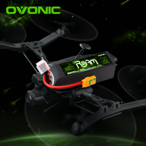 Ovonic Roam Series 6S Lipo Battery 5200mAh 6S1P 150C 22.2V Long Range Lipo Battery with XT90-S Anti Spark Plug for 7-10 inch Long Range Drone 6S HD Cinelifter Multirotor X-Class