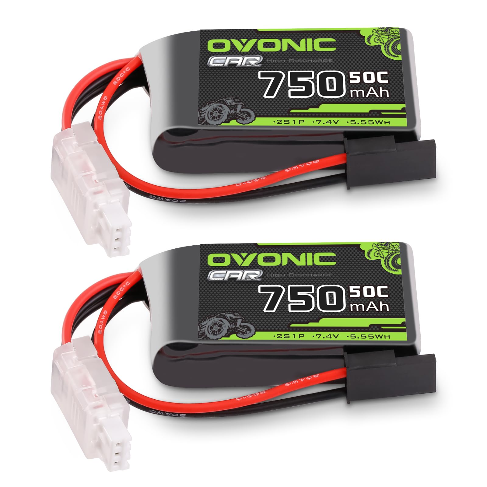 Ovonic 2S Lipo Battery 750mAh 2S1P 50C 7.4V RC CAR Lipo Battery 