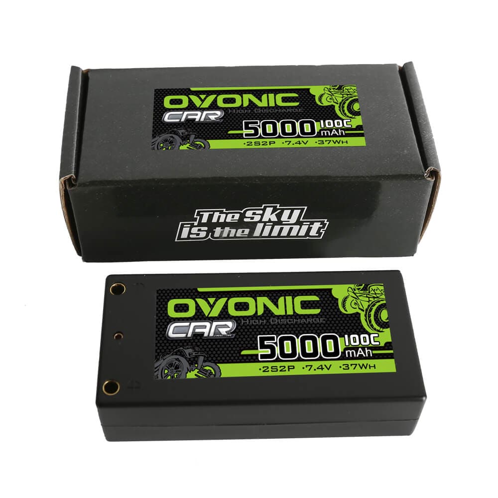 2×OVONIC 7.4V 6200mAh 2S1P 50C Hardcase Lipo Battery with Deans Plug for RC  Car Trucks - Default EU Warehouse