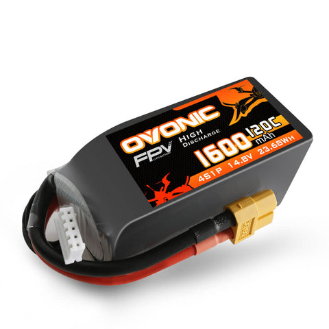 Ovonic 120C 14.8V 1600mAh 4S LiPo Battery Pack for UAV