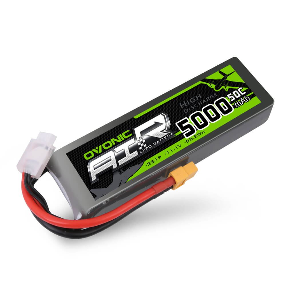 OVONIC 3S LiPo Battery Pack 5000mAh 50C 11.1V with XT60 Plug for 1/10 Monster Truck