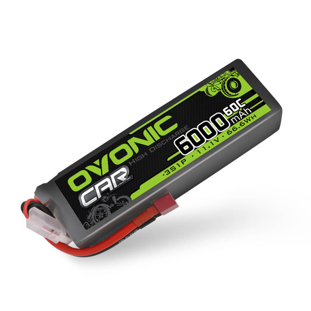 Ovonic 60C 3S1P 6000mAh 11.1V LiPo Battery for RC Car - XT60 Plug