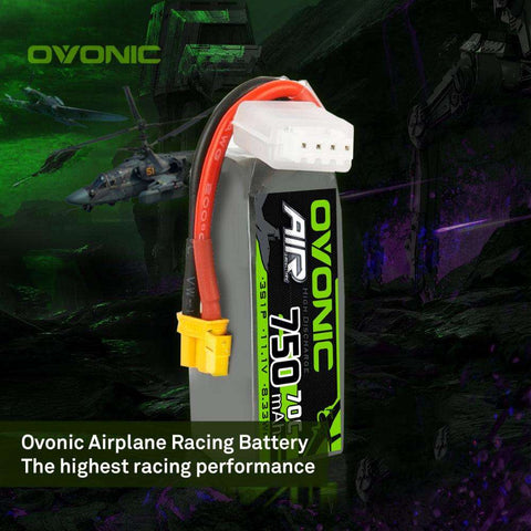 2×Ovonic 70C 3S 750mAh 11.1V LiPo Battery for FPV