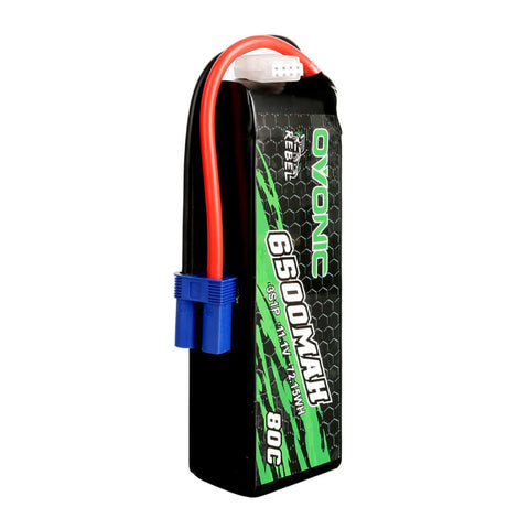 Ovonic Rebel 80C 3S 6500mAh 11.1V LiPo Battery for ARRMA 6S FELONY MOJAVE- EC5 Plug - Ampow